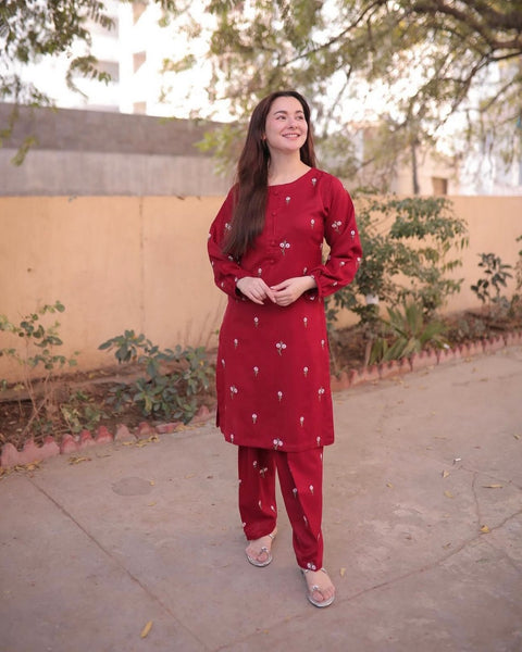 Floral 2PC Summer Embroidered Dress